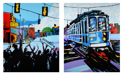 Trolley Party - 4'x5' - SOLD