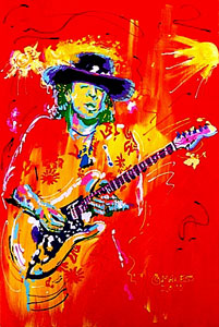 Red Hot Stevie Ray - 24x36 - SOLD