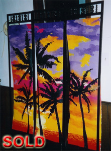 Sunset & Palms<br>Japanese Screen - n/a - SOLD