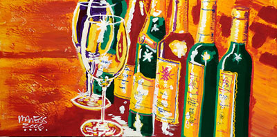 Wine in a Row - 18x36 - SOLD