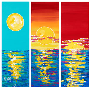 SUNSET<br>A Moment in Time - 12x36 (3) - SOLD