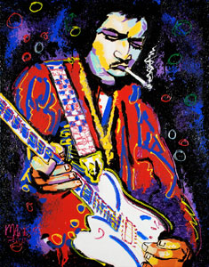 Jimi Hendrix - 22x28 - SOLD