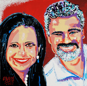Lisa and Hubby To Be - 20x20 - SOLD