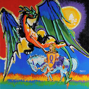 Lady and the Dragon - 24x24 - ?