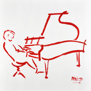 Red Piano - 30x30 - ?