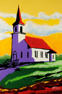Chuch on the Hill - 24x36 - ?