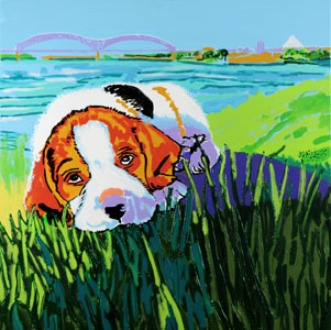 Waiting for My Master - 30x30 - SOLD