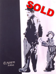 Chaplin Takes a Walk - 24x30 - SOLD