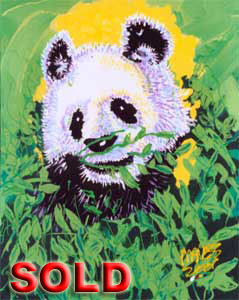 Technicolor Panda - 16x20 - SOLD
